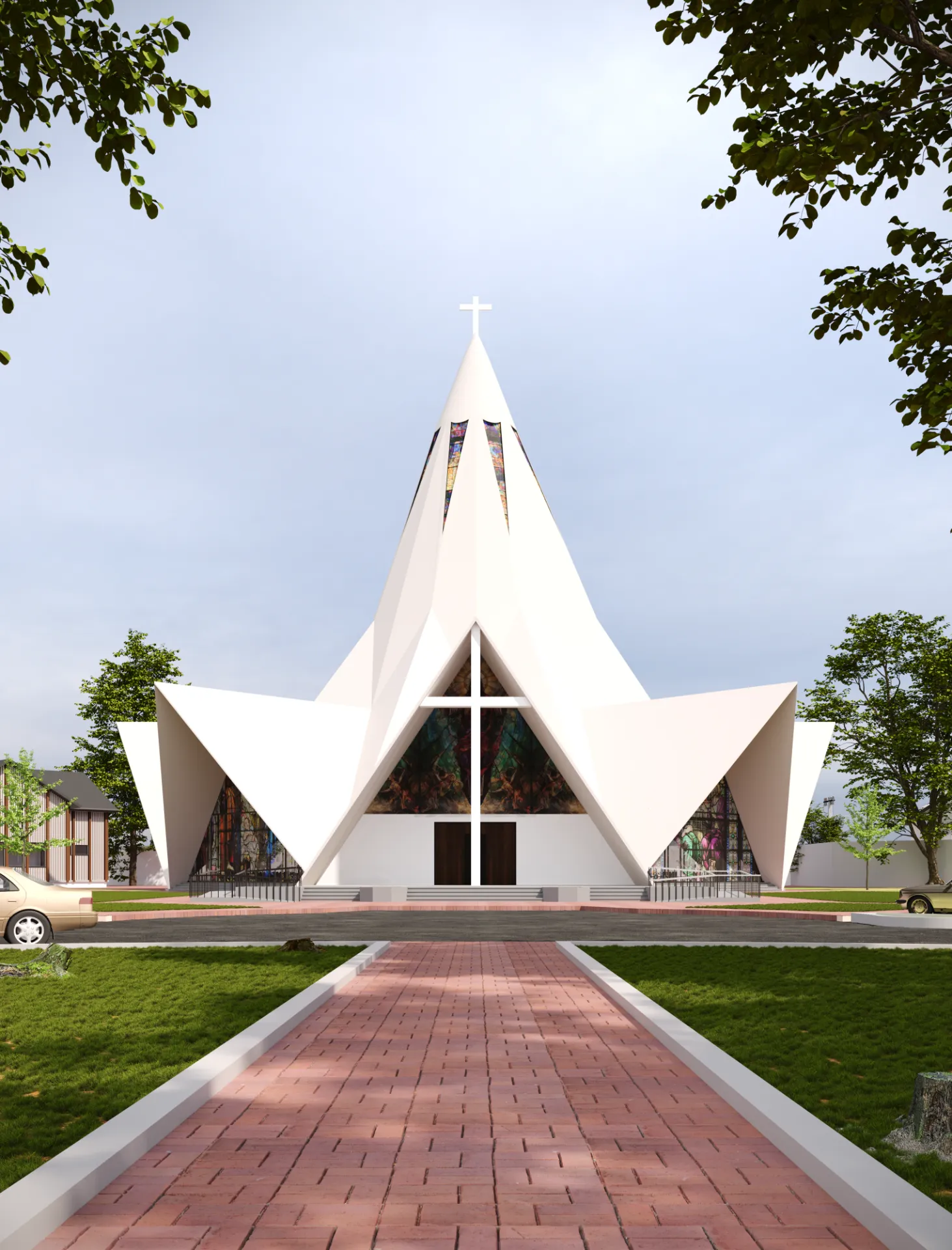 Crown Spire Cathedral – Modern Expressionist Roman Catholic Church